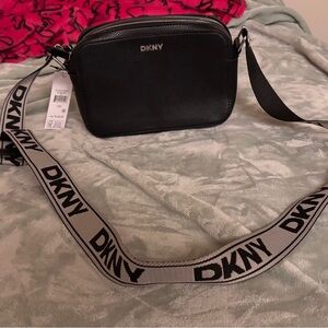 DKNY Black Interior Zip Pouch